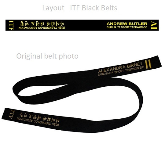 ITF Black Belts embroidery